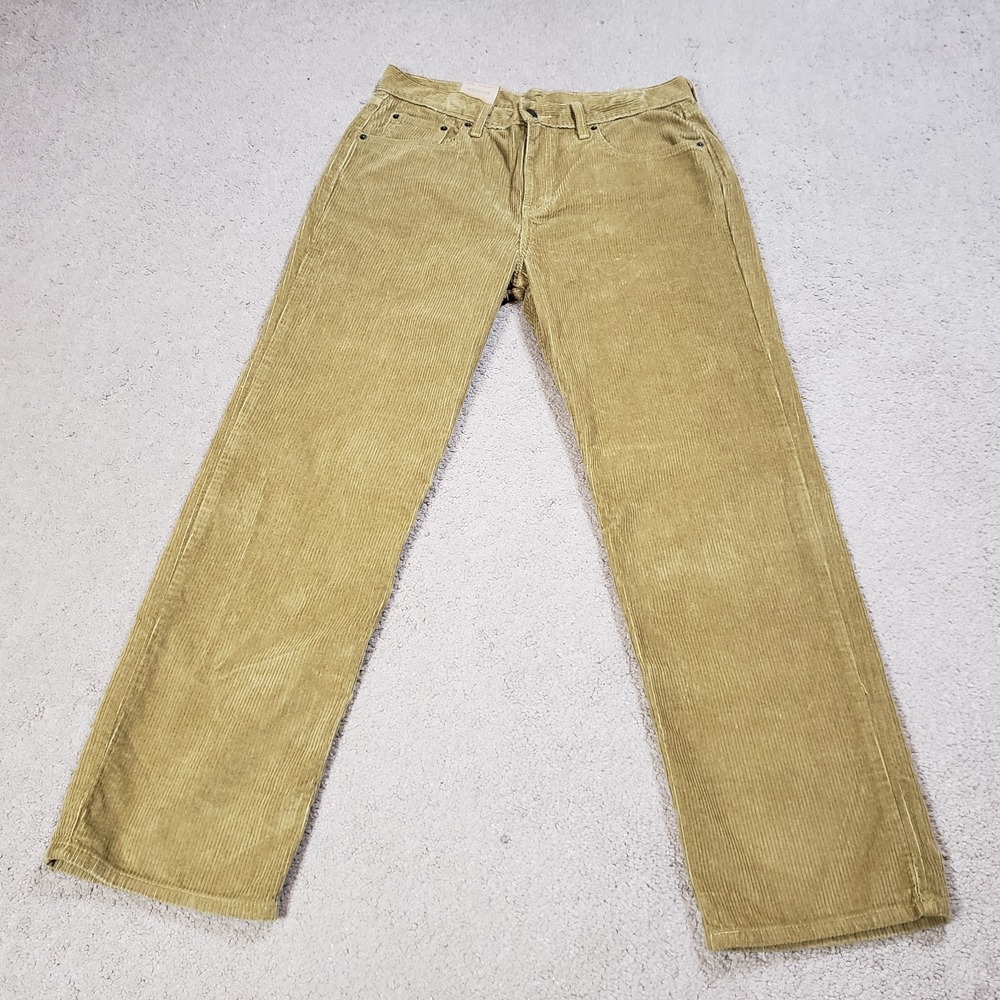 Levis Corduroy Pants Men's 31x30* Golden Brown Mid Rise Relaxed Straight Low Pro